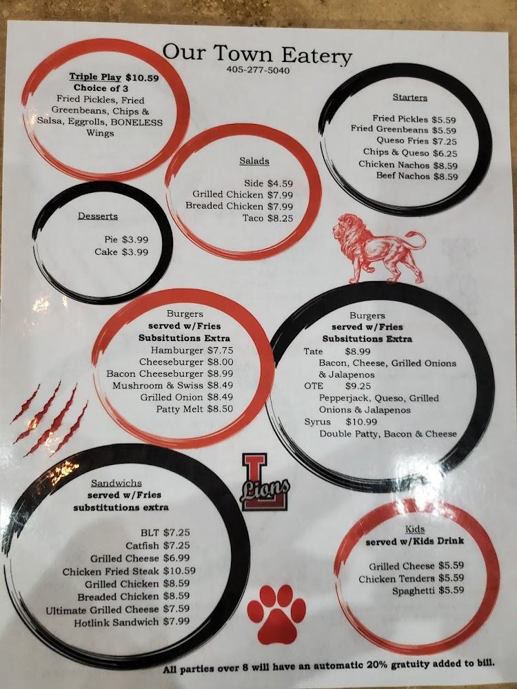 Our Town Eatery Menu image 3