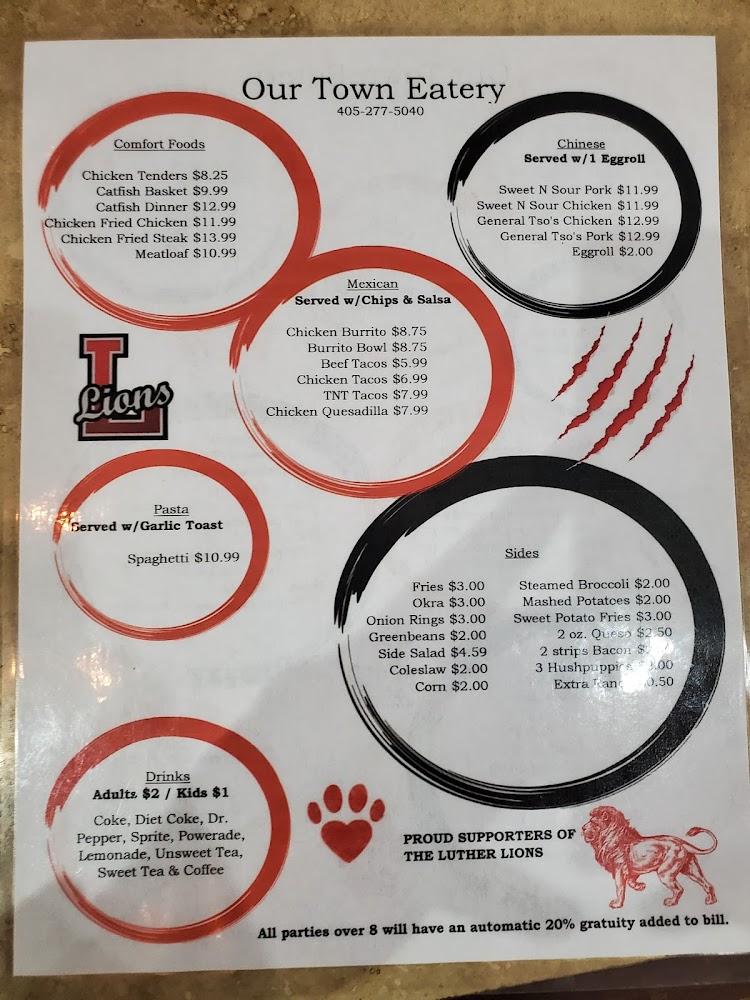Our Town Eatery Menu image 4